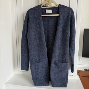 Aritzia Wilfred Free Aronson Heather Blue Cardigan Sweater